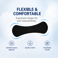 Bandes nasales personnalisées avec logo OEM, étiquette privée, bandes respiratoires non tissées pour un flux d'air plus facile, bandes nasales confortables