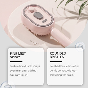Peine Eléctrico para Masaje del Cuero Cabelludo con Tecnología de Vibración para el Cuidado del Cabello e Hidratación en Colores Morado, Rosa y Beige - Product Image 3