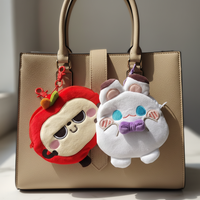 Dessin animé peluche fermeture éclair porte-monnaie porte-clés jouets mignon chat fourrure cercle Mini portefeuille fille sac de rangement clé écouteur sac porte-clés