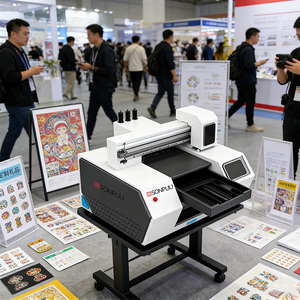 Imprimante UV à plat de bureau jet d'encre A2 A3 pour coques de téléphone, verre, métal, plaques signalétiques, avec positionnement visuel CCD - Product Image 2