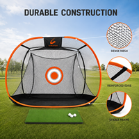 Kit de filet de frappe portable pour l'entraînement de golf avec tapis de frappe, cible pour balles de golf, piquets et sac de transport