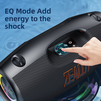 Altavoz Zealot de 250W con LED RGB, Sistema de Audio de Tres Vías de Plástico con Bluetooth 5.3 y Batería Recargable S89 para Fiestas y Uso en Exteriores