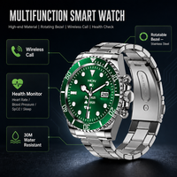 Orologio Intelligente GPS per Uomo con Chiamate Wireless, Monitoraggio Frequenza Cardiaca e Pressione Sanguigna, Tracker di Attività Sportiva IP67, Smartwatch per la Salute