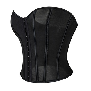 Soutien-gorge à bonnets minces en <span class=keywords><strong>maille</strong></span> de dentelle ferme respirante sans bretelles avec corset à désosser - Product Image 2