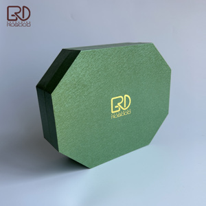 ROGOOD Lussuosa Scatola Regalo Cosmetica Ottagonale con Coperchio Apribile, in Carta Verde Testurizzata, con Inserto Personalizzato in EVA per Confezioni di Profumi P2137 - Product Image 2