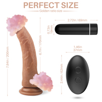Jouets sexuels en plastique télécommandés S-HANDE, vibromasseurs pour femmes, pénis en silicone souple avec ventouse puissante