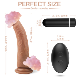 S-HANDE Telecomando Vibratore a Forma di Pene in Plastica, Giocattoli Sessuali per Donne, <span class=keywords><strong>Dildo</strong></span> in Silicone Morbido con Forte Ventosa - Product Image 5
