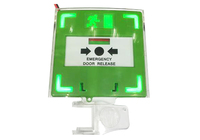 Pulsador Manual Reajustable DC12 24V con Botón de Liberación de Puerta de Emergencia y Zumbador LED para Sistemas de Control de Acceso y Alarma contra Incendios
