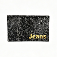 Étiquette personnalisée en cuir véritable écologique avec estampage doré pour étiquettes de jeans, accessoires de vêtements à coudre, vente en gros, OEM, faible MOQ