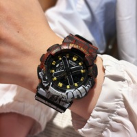 Montre de sport électronique tendance, analogique-numérique, avec éclairage nocturne, chronographe, calendrier, alarme, étanche 3 bars, unisexe