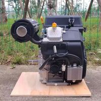 Moteur à essence Loncin 764CC V-Twin 25HP 2V80 4 temps multicylindre à démarrage électrique refroidi par air haute productivité