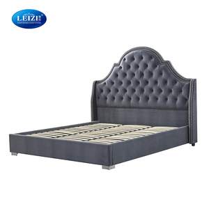 Modern Luxury Tufted Wooden <strong>Bed</strong> <strong>Frame</strong> Super <strong>king</strong> Size Bedroom Furniture Supplier - Product Image 6
