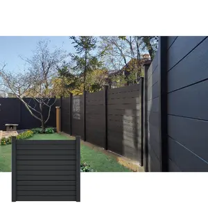 Privacy Fencing House Decorative Wood Plastic Composite WPC Fence Panels With Gate For Garden