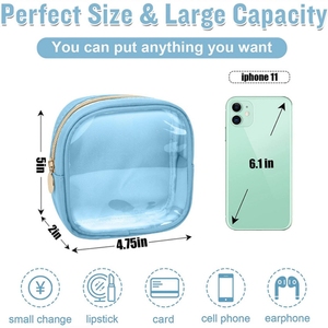Nouveau <span class=keywords><strong>Nylon</strong></span> coloré femmes cosmétiques stockage PVC Transparent étanche voyage toilette clair <span class=keywords><strong>sac</strong></span> - Product Image 4