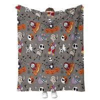 Neue 3D-Druck Halloween- und Weihnachtsgeschenke Flanell-Wurfdecke mit individuellem Design Weiche Gemütliche Fleece-Decke für Zuhause & Reisen