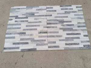 Buon prezzo bianco cultura grigio pietra all'aperto impiallacciatura di pietra Modulare impilato parete di colore grigio lucido coltura di pietra naturale muro di ardesia - Product Image 2