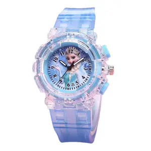 Frozen Princess watch students fashion creative colorful led flash electronic children's watch