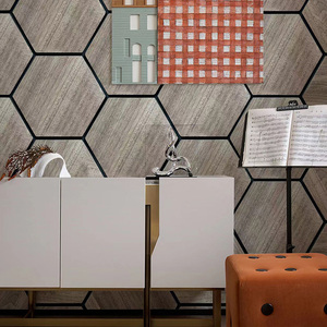 Pannelli acustici transfrontalieri <span class=keywords><strong>per</strong></span> <span class=keywords><strong>pareti</strong></span> con griglia in <span class=keywords><strong>legno</strong></span> esagonale a forma <span class=keywords><strong>di</strong></span> speciale <span class=keywords><strong>per</strong></span> fonoassorbenti <span class=keywords><strong>pareti</strong></span> <span class=keywords><strong>di</strong></span> sfondo - Product Image 5
