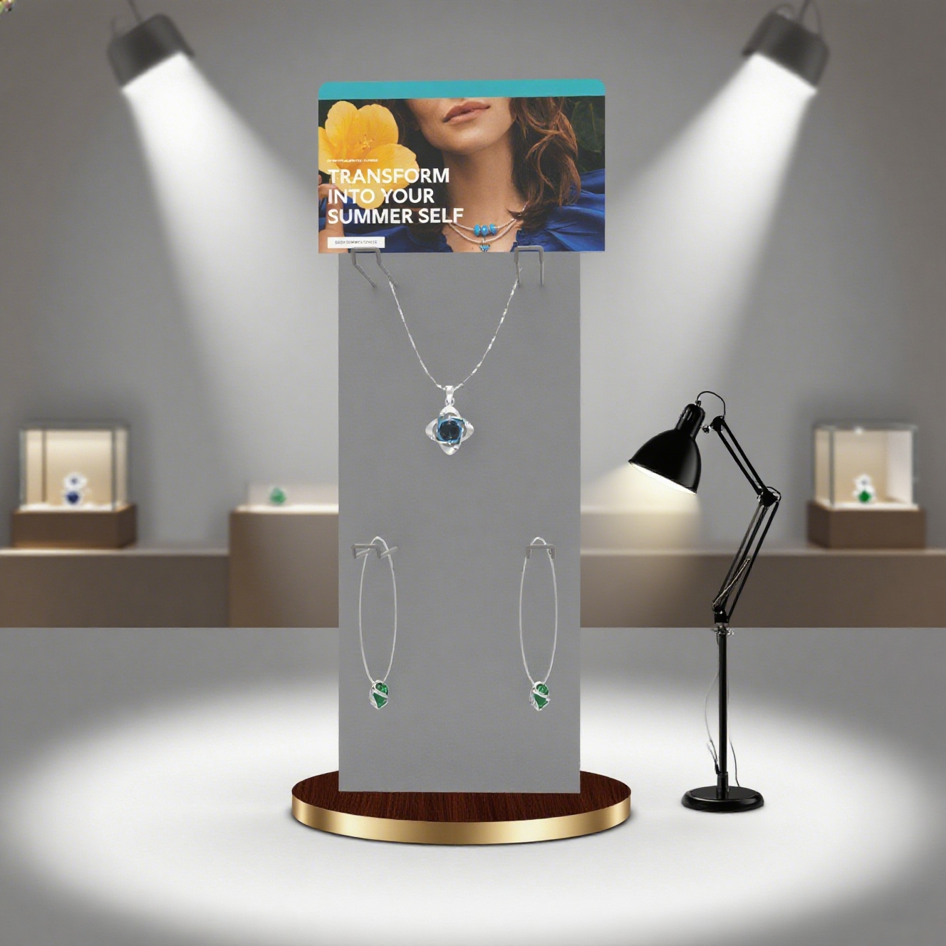 Apache Custom Counter Metal Jewelry Display Stand ForJewelry Store — view 5