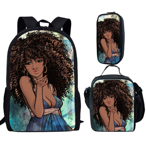 <span class=keywords><strong>Sac</strong></span> à <span class=keywords><strong>dos</strong></span> de grande capacité pour ordinateur Ensemble de trois pièces <span class=keywords><strong>Sac</strong></span> à <span class=keywords><strong>dos</strong></span> noir Skin Girl Pattern Student Children's Junior High School - Product Image 5