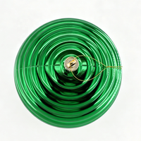 Boule de Noël en plastique de 20 cm, grande, à rayures côtelées électro-plaquées, à suspendre, pour la décoration des fêtes