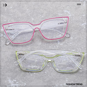 Montatura per Occhiali Triangolare Stile Cat Eye con Linee Trasparenti Occhiali Y2K - Product Image 3