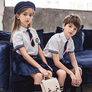 英国スタイルのシャツを使用した幼稚園のサマーユニフォームクラスのユニフォーム。小学生の制服 - Product Image 4