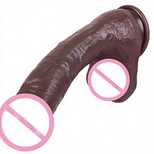 Gladiator Dildo en silicone liquide <span class=keywords><strong>double</strong></span> couche, texture chair douce, avec ventouse stabilisée, grande taille, pour femmes - Product Image 1