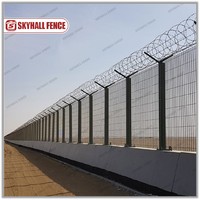 Valla de malla de alambre soldada de alta seguridad para proyectos de construcción de aeropuertos
