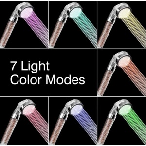 Compatible avec votre tuyau de douche, pommeau de douche à filtration ionique, pommeau de douche à main à LED changeant de couleur (7 couleurs), remplacement pour salle de bain - Product Image 4