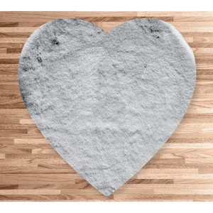 Tappeto a Forma di Cuore di Coniglio 76X88CM in Pelliccia Ecologica - Product Image 1