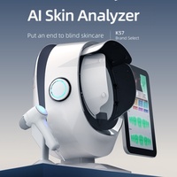 Système d'analyse cutanée par imagerie spectrale K57 AI Facial Scanner 8 avec stockage de données cloud, rapport mobile H5 et 18 indicateurs