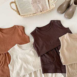 Ensemble de vêtements de sport respirants de qualité supérieure pour tout-petits, ensemble de gilets en coton pour enfants pour un usage quotidien décontracté et l'entraînement - Product Image 4