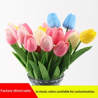 Bunga Tulip Plastik PU Mini Model HBL0023 Dekorasi Rumah Pernikahan Cina Grosir Lintas Batas