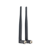 Antenne WiFi double bande 2,4 GHz 5,8 GHz à gain élevé omnidirectionnelle de type « canard en caoutchouc » avec câble coaxial mâle pour routeur sans fil