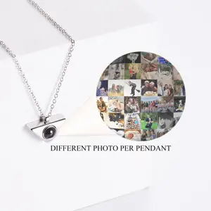 Collares Statement 100 Language I Love You Picture Projection Chocker Necklaces 2021 Memory Gifts