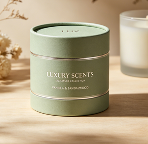 Custom Scented Candle Paper Tube Packaging Luxury Cardboard Box With Gold <b>Foil</b> Logo Recyclable Household Product - Product Image 2