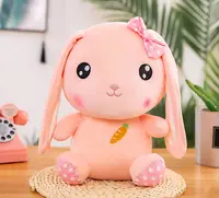Boneka Kelinci Mainan Mewah Kelinci Putih Kreatif Baru 2021 Bantal Anak Perempuan Hadiah Ulang Tahun Boneka Kelinci untuk Bayi Boneka Mewah