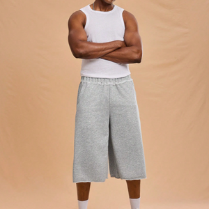 <span class=keywords><strong>Pantaloncini</strong></span> Sportivi Oversize OEM ODM per Uomo, Gamba Extra Larga, in Cotone Pesante, Stile Hip-Hop e <span class=keywords><strong>Streetwear</strong></span> - Product Image 1