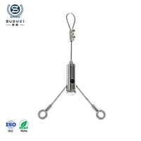 Kit de suspension pour luminaires avec pinces à câble en acier inoxydable