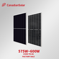 Panneaux solaires CanadianSolar TOPCON CS6W-TB-AG 575W-595W de type N pour usage résidentiel et commercial, module solaire haute puissance