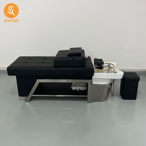 Chaise de shampooing inclinable professionnelle pour salon, pour hommes, moteur électrique, cuir PU, confortable pour les salons de spa et de beauté - Product Image 3