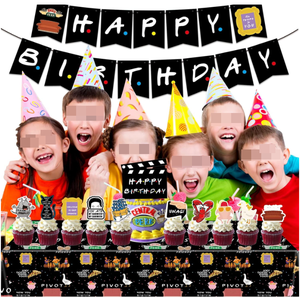 Kit de Artículos para Fiesta de <span class=keywords><strong>Cumpleaños</strong></span> de la Serie de TV Friends: Banderas, Guirnaldas, Mantel, Decoración para Pastel, Decoraciones para Cupcakes, Globos de Látex Impresos - Product Image 2