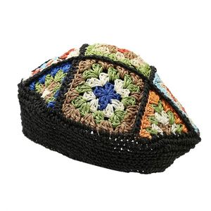 Japanese Artistic Beret <b>Small</b> Fresh Fashion Flower Handmade Weaving Paintsman's Hat for Spring Summer Beach Vacation Casual - Product Image 5