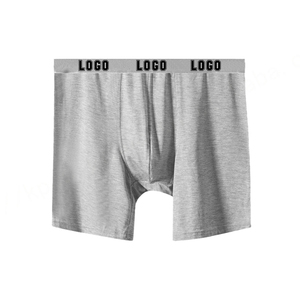 High Quality Men's Luxury Solid <b>Boxer</b> Brief Underwear New Stylish Breathable Shorts with Custom Logo Print - Product Image 6