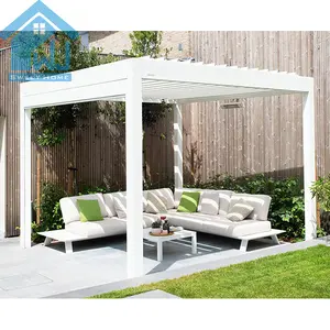 Stile europeo Gazebo modulare Freestanding Cabana Patio sole giardino Pergola in alluminio con schermo laterale