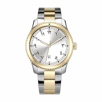 Montre-bracelet à quartz pour homme, style luxe, étanche, aiguilles lumineuses, bracelet en acier inoxydable, avec service de personnalisation du logo de marque