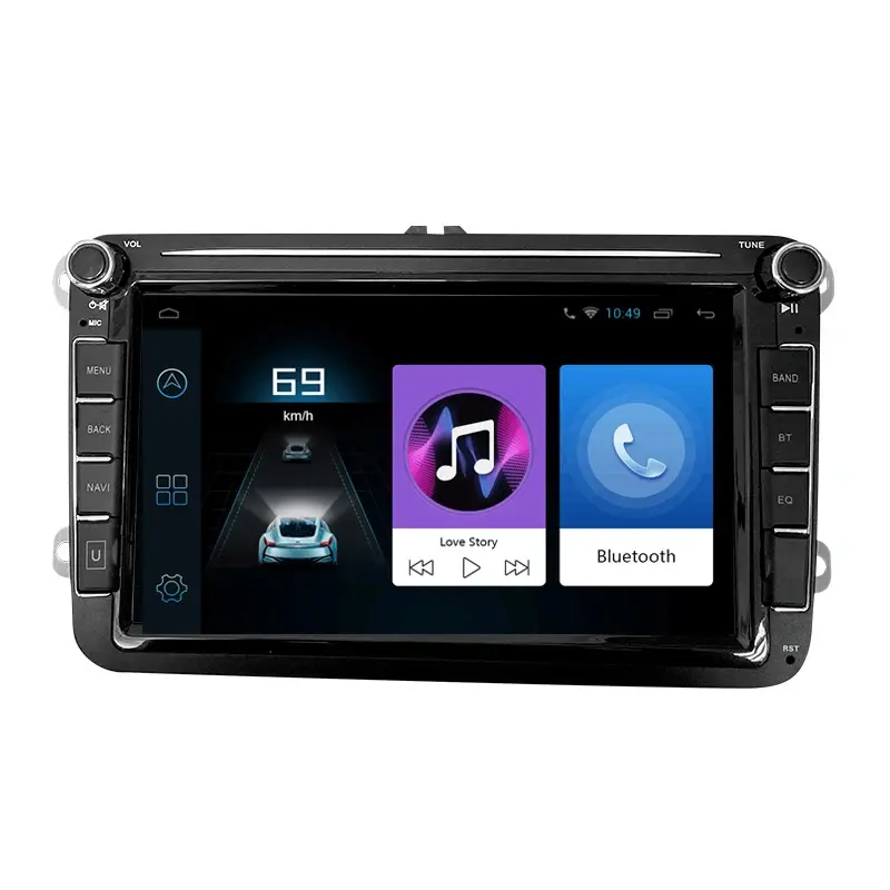 7Inch Android 12 Carplay Draadloze 2 Din Autoradio Bt Fm Rds Voor Volkswagen/Passat/Polo/Golf 5 6/Touran Vw Android Auto Dvd-Speler