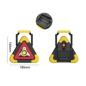 LED <b>Flashlight</b> Triangle Emergency Work Solar Led Outdoor <b>Flashlights</b> Traffic Light Automobile reflective tripod - Product Image 3