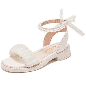Sandali da ragazza 2024 estate nuove <span class=keywords><strong>scarpe</strong></span> da <span class=keywords><strong>bambina</strong></span> con perla alla moda <span class=keywords><strong>scarpe</strong></span> da <span class=keywords><strong>bambina</strong></span> <span class=keywords><strong>aperte</strong></span> traspiranti da principessa <span class=keywords><strong>scarpe</strong></span> da <span class=keywords><strong>bambina</strong></span> - Product Image 6